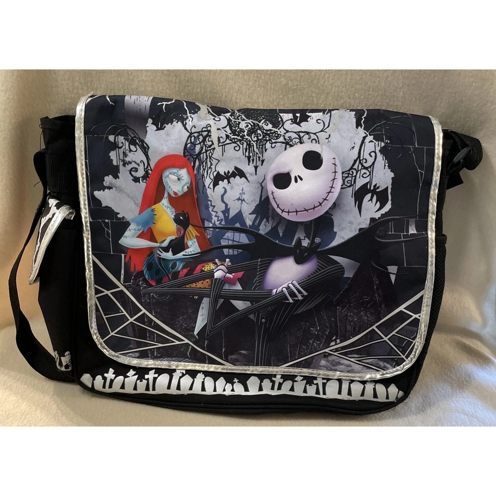 Disney Nightmare Before Christmas Jack Skellington Sally Messenger Laptop Bag